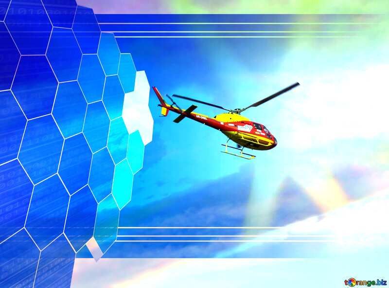 Helicopter fly in sky Tech business information concept image for presentation №2628