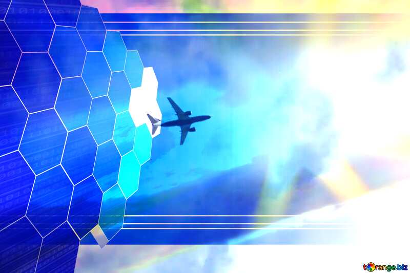  plane in the sky  Tech business information concept image for presentation №2868