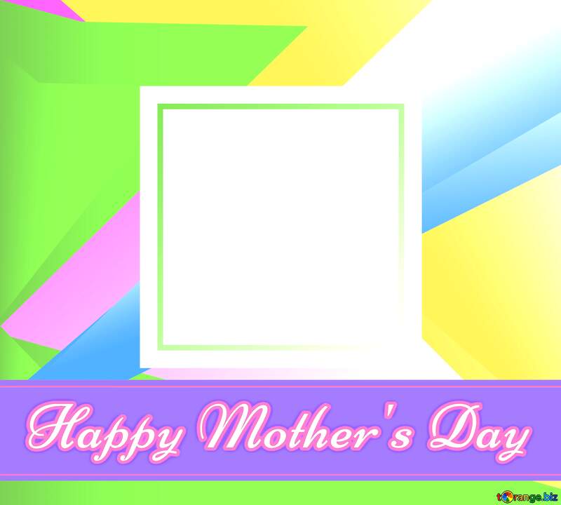 Colorful illustration template frame Happy Mothers Day №49675