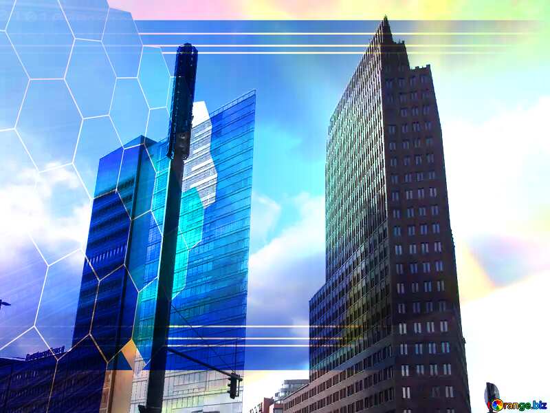 Skyscrapers Tech business information concept image for presentation №11943