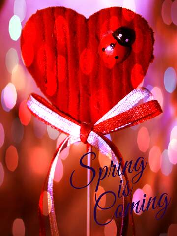 FX №175839 Postcard on Valentine`s Day Spring is coming