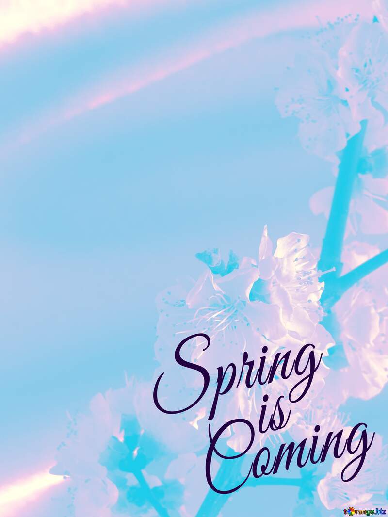Background for spring cards Spring is coming №29949