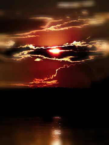 FX №176360 Beautiful sunset and lake water