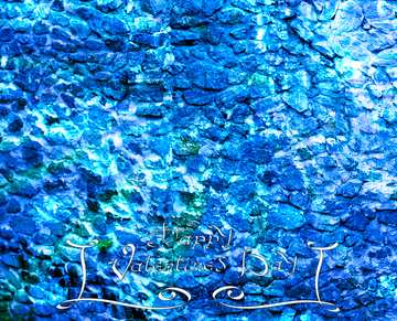 FX №176811 Blue Stone wall texture overlay Greeting Card Happy Valentine`s