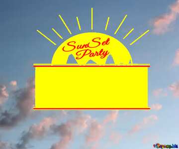 FX №176181 Clouds at Sunset Party card