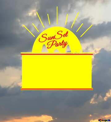 FX №176183 Clouds at Sunset Party card