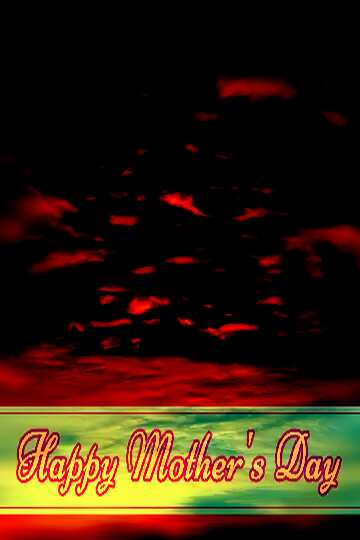 FX №176289 Dark Red sunset background with Lettering Happy Mothers Day