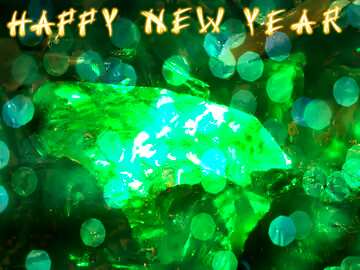 FX №176947 Emerald Happy New Year card Christmas background