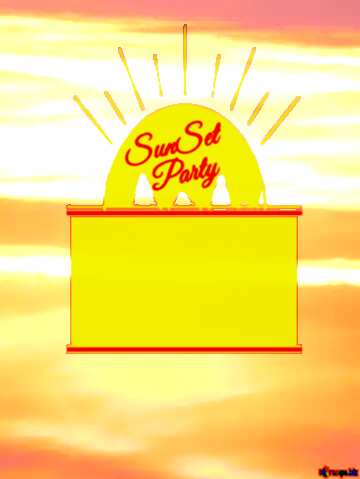 FX №176158 Golden sunset Party card