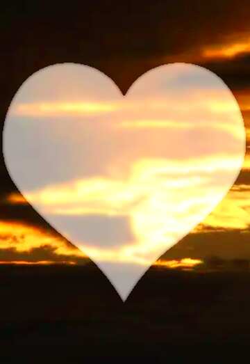 FX №176265 Love Heart Sunset card background