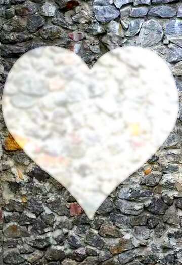FX №176774 Old stone wall blank love card 
