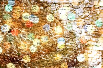 FX №176778 Old stone wall texture overlay bokeh background