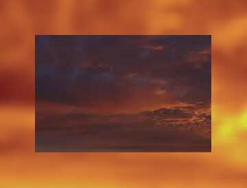 FX №176308 Sky on sunset gold frame