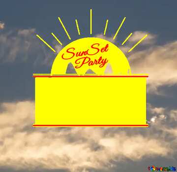 FX №176137 Sunset clouds Sunset Party card