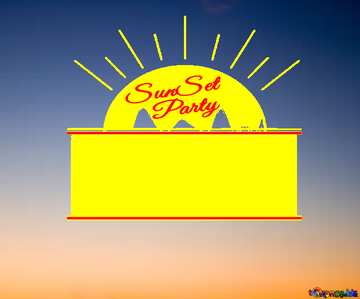 FX №176196 Sunset Gradient Sunset Party card