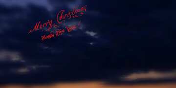 FX №176259 Sunset Merry Christmas card