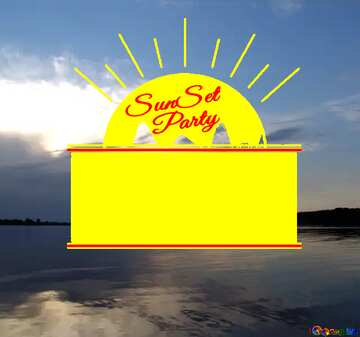 FX №176216 Sunset over lake Sunset Party card