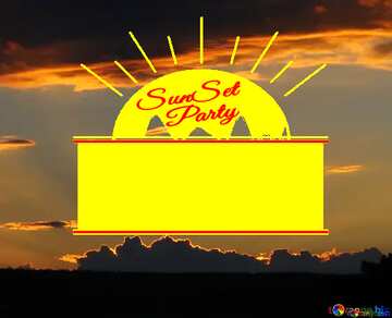 FX №176146 Sunset sky Party card