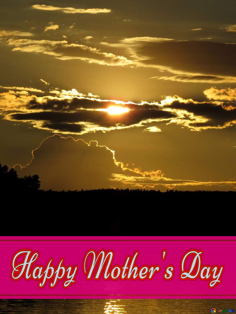 Beautiful sunset Happy Mothers Day card №36400