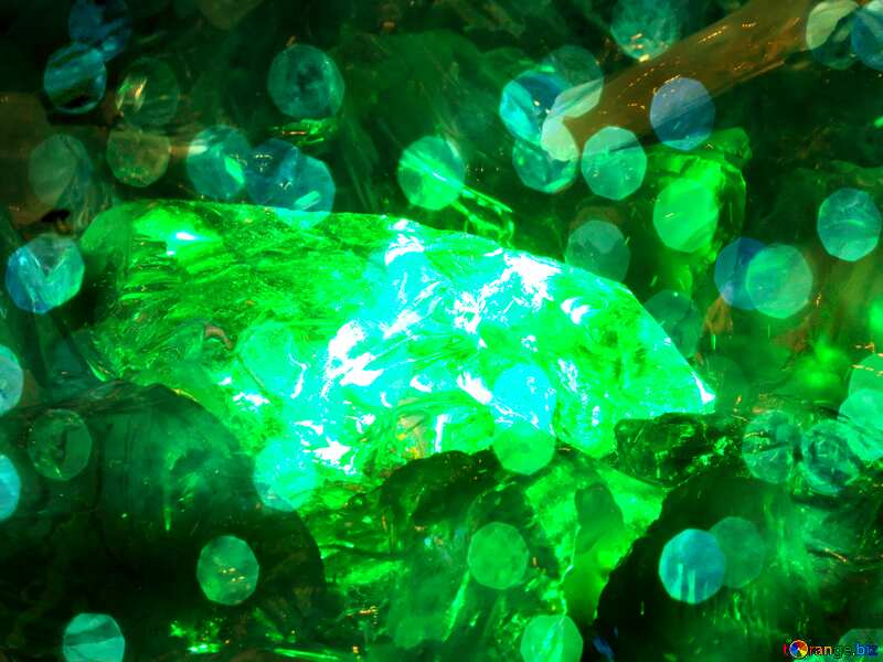 Emerald overlay bokeh lights background №16545