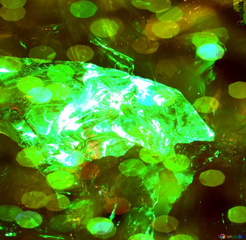 Emerald template with  bokeh background     №16545