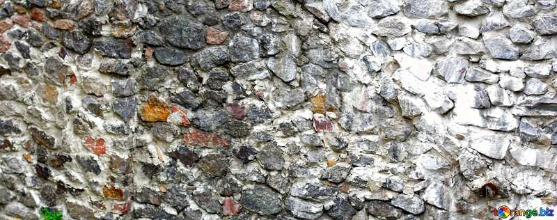 Old stone wall banner background №45756