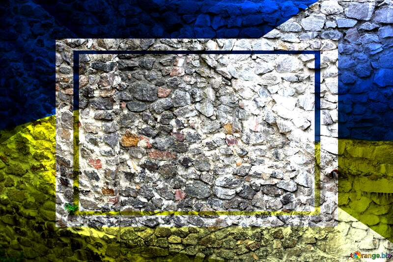 Old stone wall blank template   in geometric frame №45756