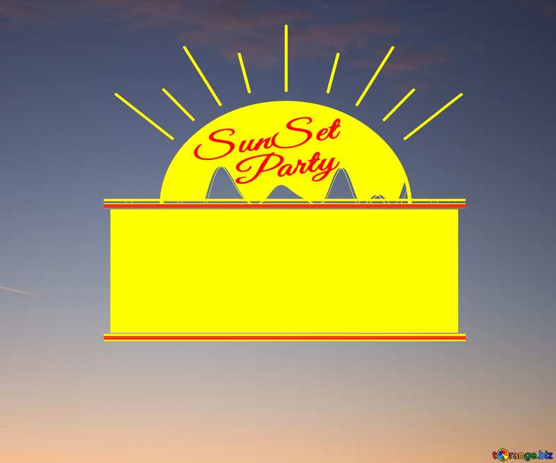 Sunset sky Party card №16064