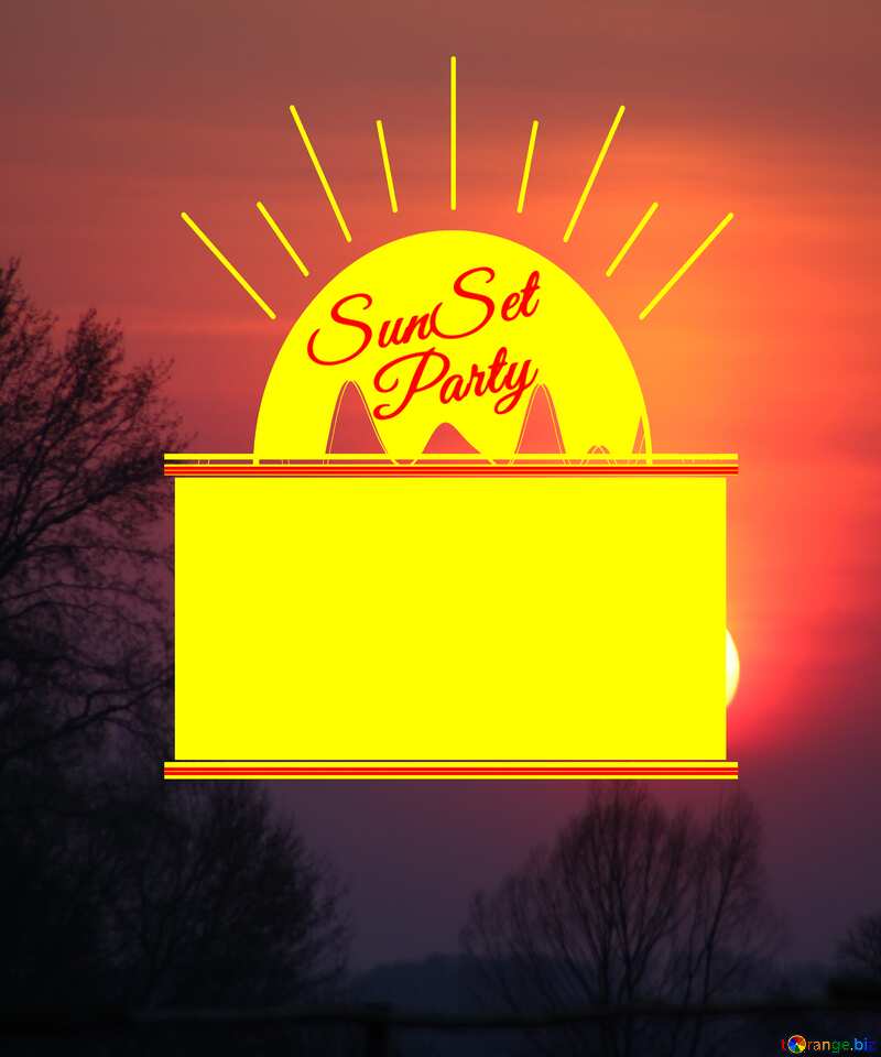 Sunset in the steppes Sunset Party card №1332