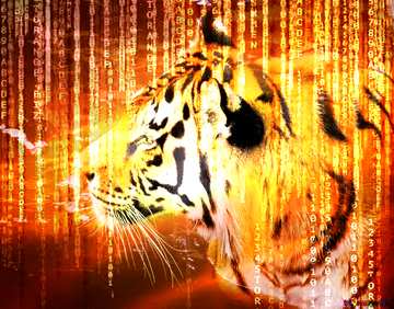FX №177624  Digital Background Tiger