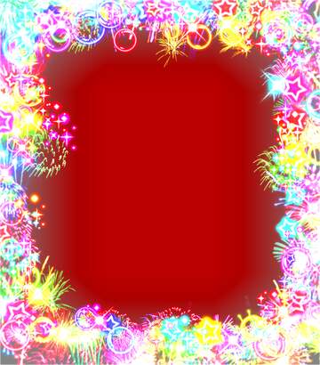 FX №177770  Frame multi-colored red  background