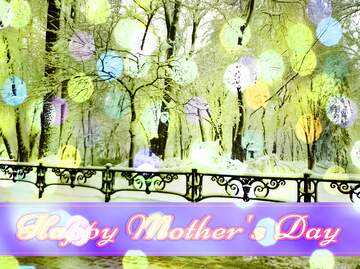 FX №177395 Snow City Park Pretty Lettering Happy Mothers Day