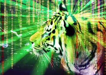 FX №177620  Tiger Of Matrix Style Digital Background
