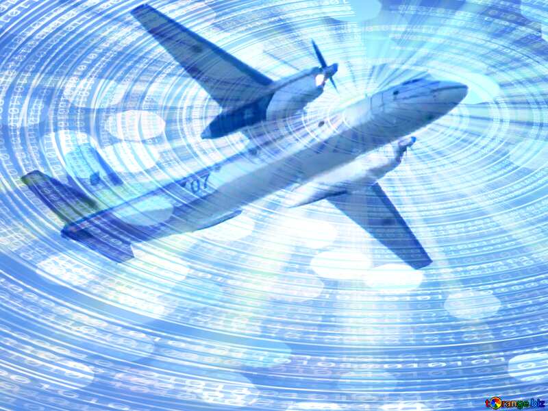 Aviation`s  Binary data bokeh Digital background №34533