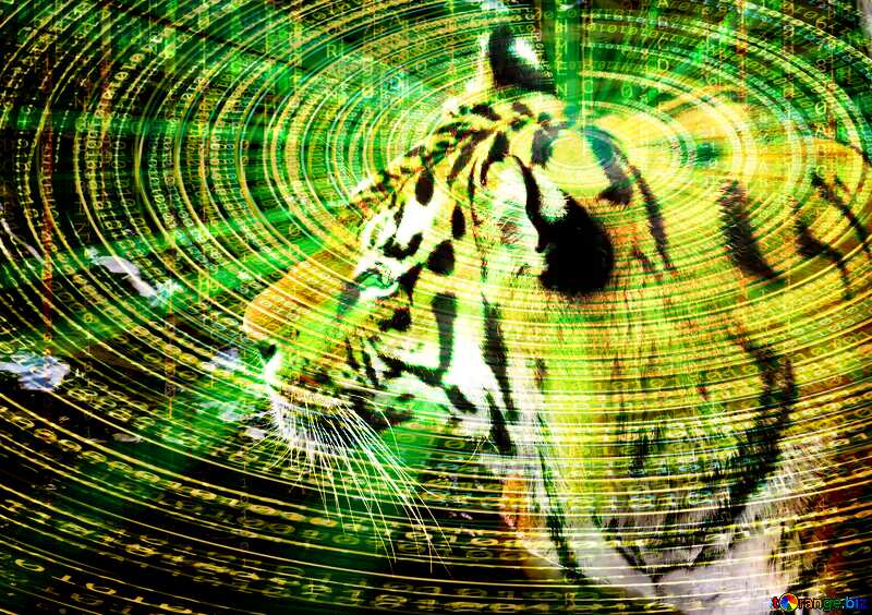  Futuristic Tiger Background №45019