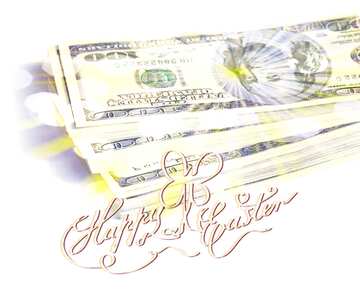 FX №178115 Dollars Happy Easter Card Background