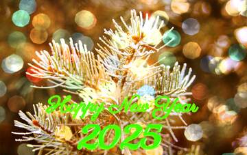 FX №178964 Frosty spruce branch  Happy New Year 2024 Card Background