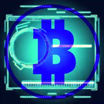 FX №178391  Futuristic Bitcoin template background