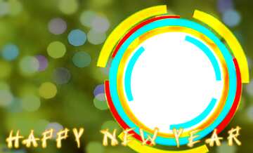 FX №178598  Infographics circle frame Happy New Year Background