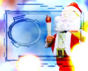 FX №178494  Lighten blue  template virtual graphic futuristic background With Santa Claus Christmas Background