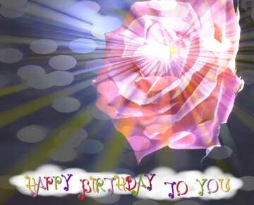 FX №178143  Rose flower Happy Birthday Greeting Card