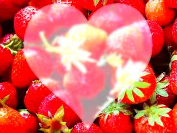 FX №178028 strawberries Love Heart Background