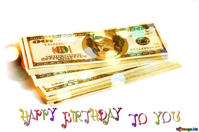 Dollars Creative Happy Birthday Card Background №1473