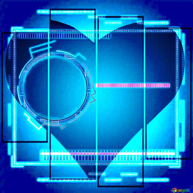  Futuristic Love heart information template №49679