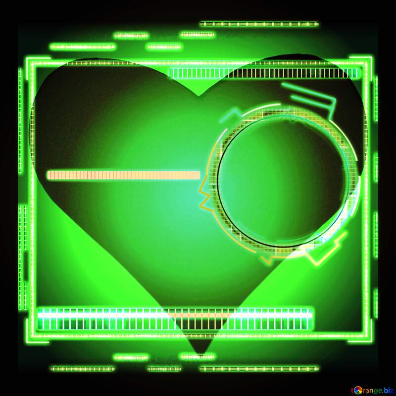  Heart futuristic design concept background №49679