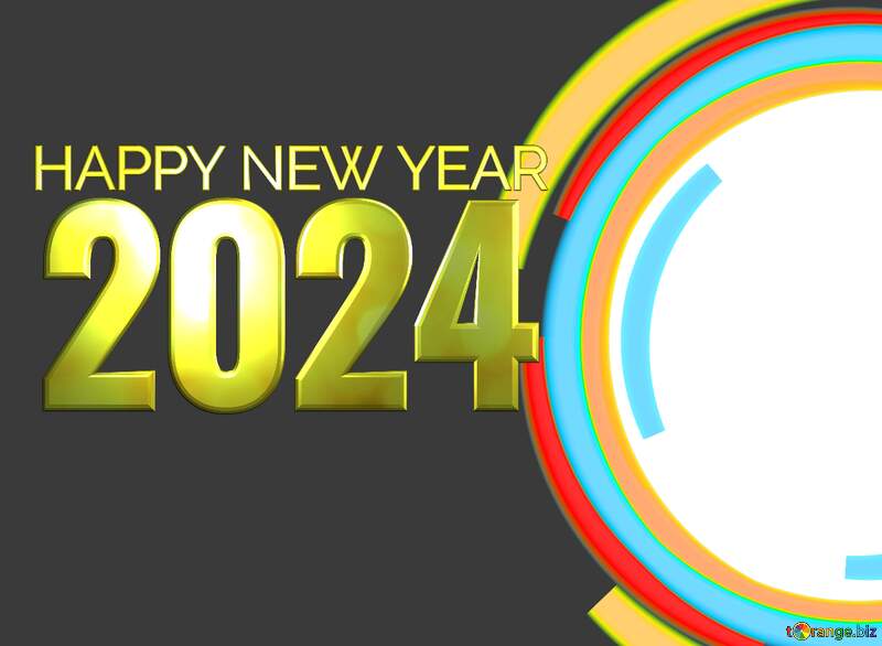 Infographics circle frame Happy New Year 2023 №49680