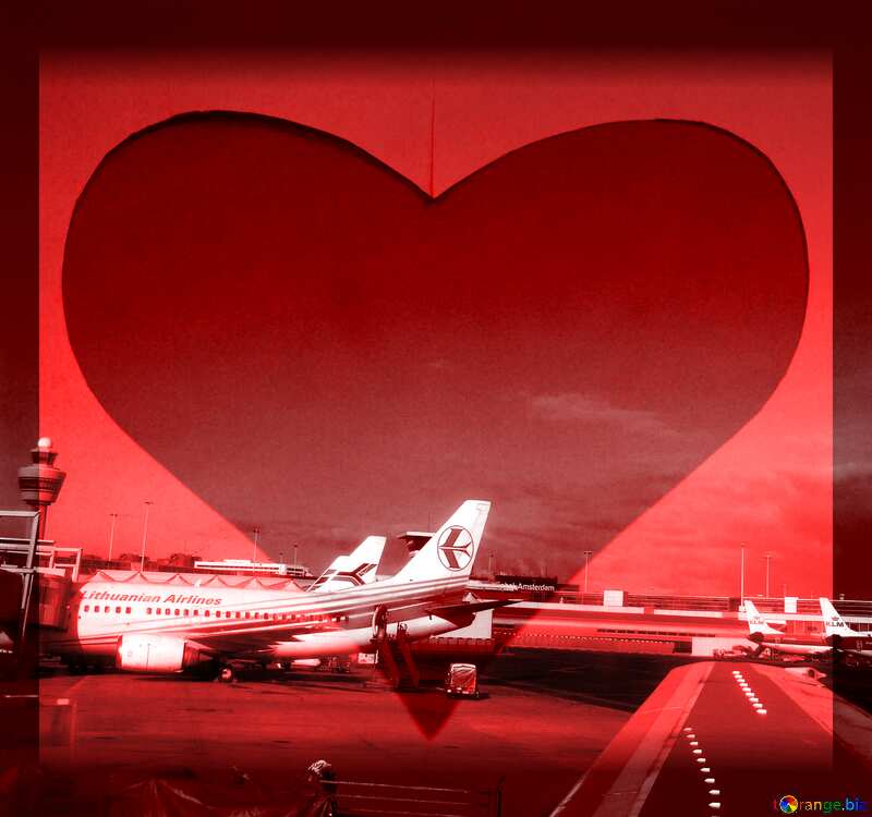 Love aircraft Card Background №362