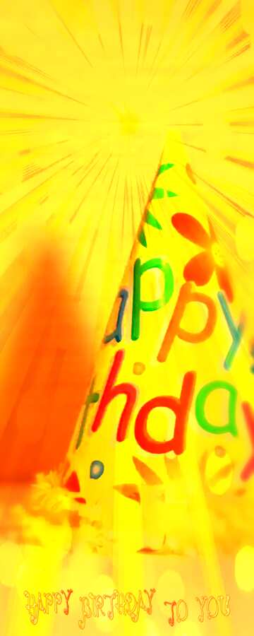FX №179476 Cap celebratory  Happy Birthday Card Background
