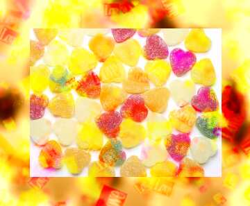FX №179888 Colorful hearts love card