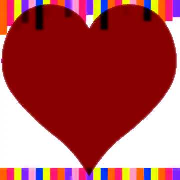 FX №179653  Colorful lines frame red heart